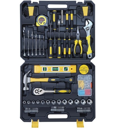 KEELAT 108 Pcs Toolbox Set Home Tool Kit For DIY and Quick Repairs Home Basic Tool Box Set Tools Set Spanar Box Set 工具箱螺丝刀钳子扳手锤子 KEELAT 108 Pcs Toolbox Set Home Tool Kit For DIY and Quick Repairs Home Basic Tool Box Set Tools Set Spanar Box Set 工具箱螺丝刀钳子扳手锤子