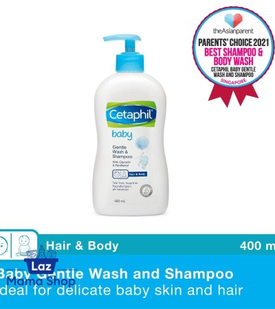 Cetaphil Baby Gentle Wash And Shampoo with Glycerin and Panthenol 400ml (Laz Mama Shop)